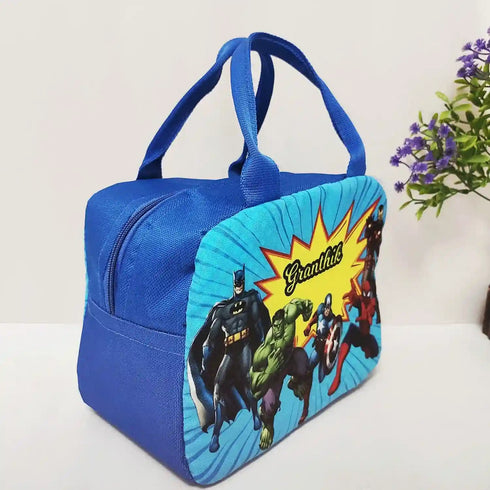 Personalized Cartoon Printed Kids Lunch Bag With Handle